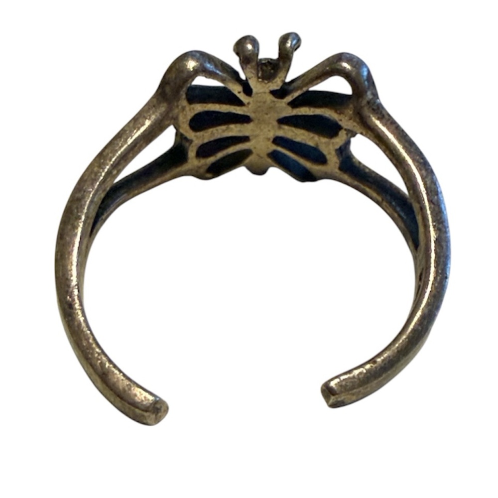 925 Butterfly Design Toe Ring, Adjustable - image 2